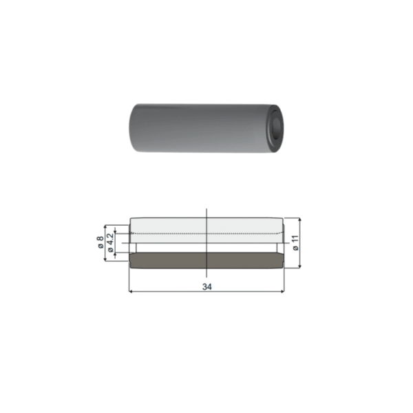 Führungsrolle Ø11mm, PVC