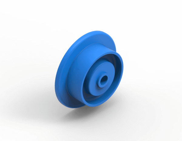 Führungsrolle Ø48mm, PVC, mit Flansch, INOX-Lager