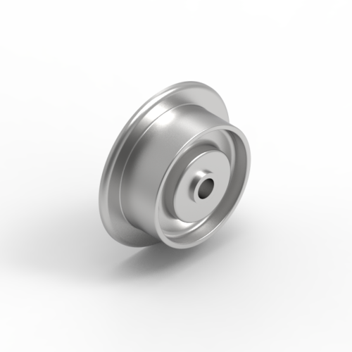 Führungsrolle Ø50mm, Stahl, mit Flansch