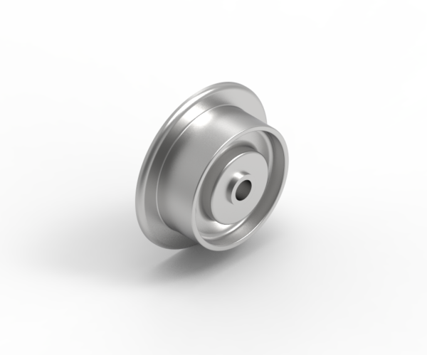 Führungsrolle Ø50mm, Stahl, mit Flansch