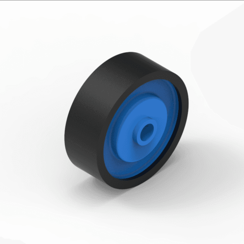 Führungsrolle Ø54mm, Gummi-Lauffläche