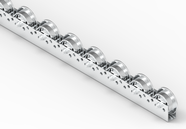 Führungsrolle Ø50mm, Stahl, mit Flansch